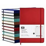 12 Pack Journal Notebooks College Ruled Notebook Classic Leather Hardcover Lined Journals for Writing Office School Home Business, 8.3” x 5.5”, 100GSM Thick Paper, 160 Pages (Multicolor, A5)