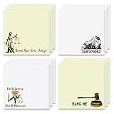 12 Pcs Lawyer Funny Sticky Notes Self-Stick Writing Memo Pads for Attorneys Law Students Paralegals Legal Assistants Office Stationery Supplies Desk Accessories Graduation Gifts Law School Essentials