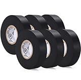 TAPEWELL Black Electric Tape - Professional Grade - 3/4 inch x 66ft - PVC Electrical Insulating Tape for All Weather - U/L Approved - Waterproof - Home Improvement Electrical Equipment - Pack of 6