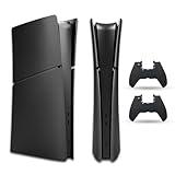 PEYANZ Faceplate Cover Compatible with PlayStation 5 Slim (Digital Edition) - Protective ABS Shell, Scratch-Resistant Matte Surface, Includes 2 Silicone Covers