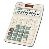 Desktop Calculator Large LCD Display 12 Digit Number Big Button Tax Financial Accounting Calculator, Battery and Solar Powered, for Desk Office Home Business Use(OS-130T Green)