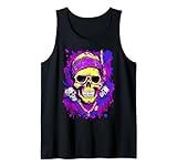 Skull & Chain Fusion: Funky Edgy Graphic Design Tank Top