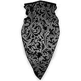 3d-design Black Decorative Pattern Versatile Multifunction Headwear Neck Gaiter Balaclava Helmet Liner Riding Face Cover for Kids Women Men Outdoors UV Protection