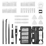 VEVOR Screwdriver Set, 59-Piece Small Precision Screwdriver Set with Phillips, Flat Head, Torx, Pentalobe Bits, Tweezer for Men, Mini Cleaning Repair Tool Kit for iPhone, MacBook, Laptop, Computer