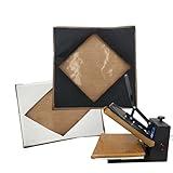 Sanshare Heat Press Covers 15x15/16x20/16x24 for Top and Bottom Platens 2 Piece Set Reusable Teflon Sheets Material (15x15)