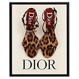 InkFlow Luxury Vintage Cheetah Heels Wall Art Poster - Elegant Fashion Artwork for Home, Living Room, or Bedroom Décor - 16x20 Unframed Wall Art