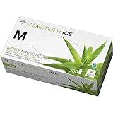 Medline AloeTouch Ice Nitrile Exam Gloves, 200 Count, Medium, Powder Free, Disposable, Soothes Hands, Tear Resistant, Multi-use Healthcare Tasks