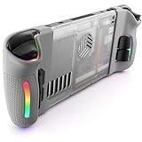JSAUX Transparent Back Plate RGB Compatible with Steam Deck OLED/LCD, DIY Clear Replacement Back Shell Case Compatible with Steam Deck - PC0106 RGB Version [Crystal]