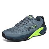 Men's Tennis Shoe Indoor Outdoor Pro Pickleball Shoes with Arch Fit Support Pickleball Sneaker for All Court Racquetball Athletic Shoes for Racquet Sport Grey