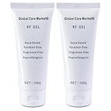 RF Gel (2 Pack) – Microcurrent Conductive Gel Primer, Paraben-free Skin Tightening Cream for Radio Frequency Face & Body Machines, Skin Cooling Hydrating Cream for IPL Hair Removals