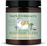 Dr. Mercola Bark & Whiskers Organic Fermented Mushroom Blend - Cat & Dog Supplement - Supports Digestive & Immune Health - Free from Additives, Filler & Gluten - 2.11 oz. (60 Scoops)
