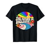 Future Is Inclusive LGBTQ Progress Pride Gay Trans Floral T-Shirt