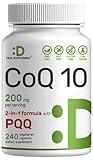 DEAL SUPPLEMENT CoQ10 200mg with PQQ 200mcg, 240 Veggie Capsules | Bioavailable Coenzyme Q10 Complex | Supports Heart, Energy & Brain Health | Antioxidant Support | Non-GMO