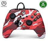 PowerA Enhanced Wired Controller for Xbox Series X|S - Red Camo, gamepad, wired video game controller, gaming controller, works with Xbox One