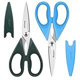 iBayam Kitchen Scissors - Best Dad Tool Shears, All Purpose Heavy Duty Meat and Poultry Shears, Dishwasher Safe Stainless Steel Utility Scissors - Gifts for Dad from Daughter Son