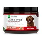 Ultimate Pet Nutrition Canine Boost, 30-in-1 Natural Grain Free Dog Food Booster Topper with Vitamins, Amino Acids, Probiotics, and Digestive Enzymes for Dog Health
