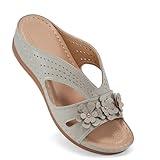 Ecetana Sandals for Women Wedge Shoes: Slip On Dressy Summer Comfortable Slides Sandals Lightweight Memory Foam Platform Shoes