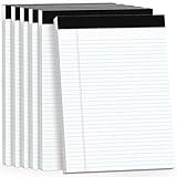 AILZFEI 300 Sheets Legal Pads 8.5 x 11 College Ruled 6-Pack White Paper Note Pad Narrow Ruled 50 Sheets per Notepad Perforated Writing Pad Sturdy Back 8x11 Legal Pads Pads of Paper