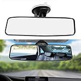 Vkinman Rear View Mirror, Adjustable Car Interior Rear View Mirror Car Seat Child Safety Mirror for Universal Cars Trucks SUV-9.64 x 2.6 inch (White)