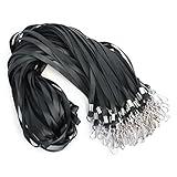 LOCONHA 50 Pack black lanyards Lanyards for Id Badges Lanyards Safety Badge Lanyard 36" with Swivel Hook …