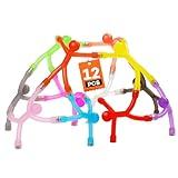 12Pcs Magnetic Toys,Colourful Travel Magnetic Men,Fridge Magnets for Kids,Whiteboard,Easter,Refrigerator,Office