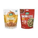 Fresh Gourmet Savory Toppings Variety Pack – Includes Garlic Pepper Crispy Onions & Bacon-Less Bits, 3.5 Oz Each (2-Pack) – Perfect for Adding a Savory, Crunchy Boost to Salads, Baked Potatoes & More