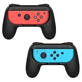 MoKo Grip for Nintendo Switch OLED Model Joycon & Switch Joy-Con, [2-Pack] Ergonomic Hand Grip Controller Handle Kit Compatible with Nintendo Switch/Switch OLED 2021 Joy Cons Controllers, Black