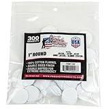 Pro Shot .22-270 Caliber 1-Inch RD. 300 Count Patches, White