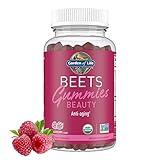 Garden of Life Organic Beet Root Gummies Made of Pectin with Antioxidants, Vitamin C, Biotin & B12 for Hair, Skin & Nails – Beets Beauty Gummies – Vegan, Gluten Free, Non GMO, Raspberry, 30 Servings