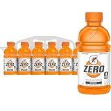 Gatorade Thirst Quencher Zero Sugar Sports Drink, Orange, 12oz Bottles, 12 Pack, Electrolytes for Rehydration