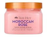 Tree Hut Moroccan Rose Shea Sugar Scrub | Exfoliating Body Scrub Removes Dead, Dry Skin for a Soft & Hydrated Feel | Nourishing Essential Body Care | 18 fl oz.