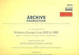 History of Music Division of the Duetsche Grammophon Gellschaft VII. Research Period - Western Europe from 1650 to 1800 - Series G: Concerto, Concerto Grosso, and Sinfonia