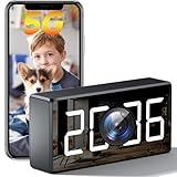 USBRMT 4K WiFi Camera Clock 5G Indoor Security Nanny Cam for Baby Monitor, Dog Camera with Motion Detection, Night Vision