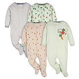Gerber Unisex Baby 4 Pack 'N Play Footie And Toddler Sleepers, Happy Veggies, 0-3 Months US