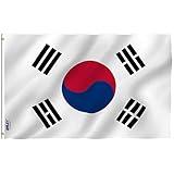 Anley Fly Breeze 3x5 Foot South Korea Flag - Vivid Color and Fade proof - Canvas Header and Double Stitched - S Korean National Flags Polyester with Brass Grommets 3 X 5 Ft