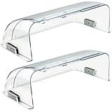Binazon Heating & Air Vent Deflector for Vents, Sidewall, Ceiling, Floor Registers - Adjust Between 9"-14", Magnetic Vent Covers for Air Conditioning, Heat, AC, Floor, Under Furniture (2 Pack Clear)