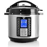 Moss & Stone Electric Pressure Cooker with Large LCD Display, Multi-Use 6 Quart Pot, 14-in-1 Cooker & Maker: Slow, Rice, Steam, Saute, Yogurt, Egg, Warmer