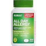 ValuMeds 24-Hour Allergy Medicine Antihistamine for Pollen, Hay Fever, Dry, Itchy Eyes, Allergies | Cetirizine HCl 10mg Caplets, Compare to Leading Brand (300 Count (Pack of 1))