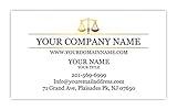 Attorney Law Office Business Cards - Law Symbol with Two Sunny Lines on Black Background, 16pt Paper (350gsm-Thick paper), (White)
