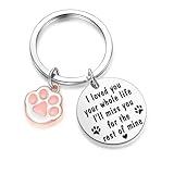 ZNOSVEI Pet Memorial Gifts Loss Of Pet Sympathy Gift For Cat Dog Bereavement Gift Cat Dog Memorials & Funerary Keychain Dog Cat Passing Away Jewelry Pet Paw Gift For In Memory For Loss Of Dog Keychain