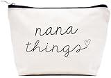LIBIHUA Grandma Life-Firts Mother's Day Gifts for Grandmother-Nana Birthday,Christmas Gifts,Thanksgiving New Year Gifts for Grandmother-Makeup Bag Cosmetic Bag Travel Pouch-Nana Things-Grandma