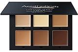 Aesthetica Cosmetics Cream Contour and Highlighting Makeup Kit - Contouring Foundation/Concealer Palette - Vegan & Cruelty Free - Step-by-Step Instructions Included
