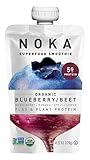 NOKA Superfood Pouches (Blueberry Beet) | 100% Organic Fruit And Veggie Smoothie Squeeze Packs | No Added Sugar, Non GMO, Gluten Free, Vegan, 5g Plant Protein | 4.2oz | 1 SAMPLE POUCH