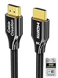 CableCreation 8K HDMI Cable 10 FT, Ultra HD High Speed HDMI Cable 48Gbps, 8K 60Hz, HDCP 2.2, 4:4:4 HDR, eARC, Compatible with Steam Deck, PS5, PS4, Xbox One, Series X, MacBook Pro 2021, Roku TV
