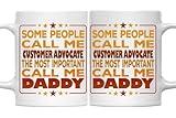 MONIZILUCKY Father's Day Customer Advocate Mug - Most Important Call Me Daddy, 11oz White Ceramic Coffee Mug