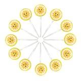 Sun Candy Lollipops - 30 Count Individually Wrapped Suckers Bulk - Cute Fun Summer Themed Yellow Candy Favors - Beach Theme Party - Pool Party Treats - Birthday Party Goodie Bags - Lemon Party Favors