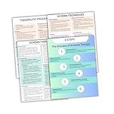 Schema Therapy Cheat Sheets 4pk 8.5x11” Laminated Modes Maladaptive Techniques Therapists Worksheet Resources Psychology Reference Sheet Healing