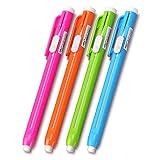 Retractable Mechanical Eraser Pen, Pen-Style Erasers Assorted Color, 4 Pack