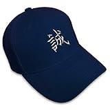 Baseball Cap Japanese Truth Embroidery Foreign Languages Hebrew Acrylic Hats for Men & Women Strap Closure Navy Design Only