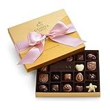Godiva Chocolatier Pink Ribbon 18-Piece Assorted Chocolate Gift Box – Gourmet Chocolate Candy Variety Pack – Dark Caramel, Milk Chocolate, Nuts– Gift Basket for Congratulations, Birthday and Anniversary
